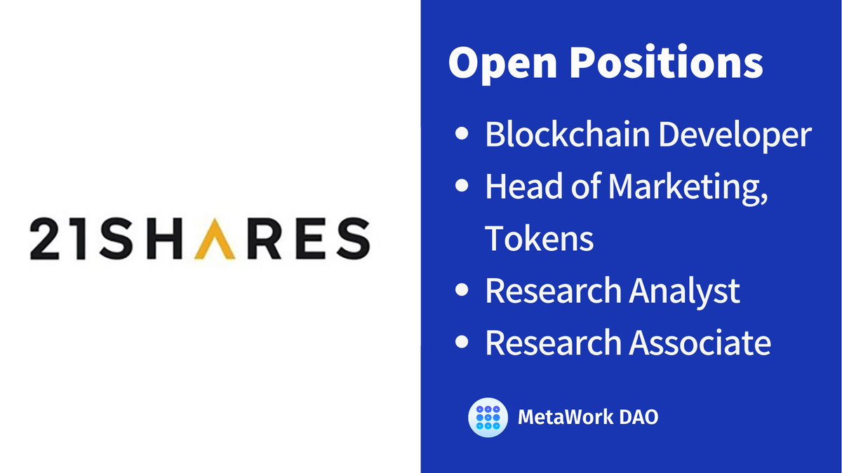 Macha0x's tweet image. Open Roles at 
@21Shares 
 
#Amun is a leading cryptocurrency issuer which aims to make purchasing crypto more accessible, and efficient. #DigitalAssetTracking ETPs the world&apos;s first crypto ETP on the SIX Swiss Exchange.

#blockchain 
Here is The thread 👇