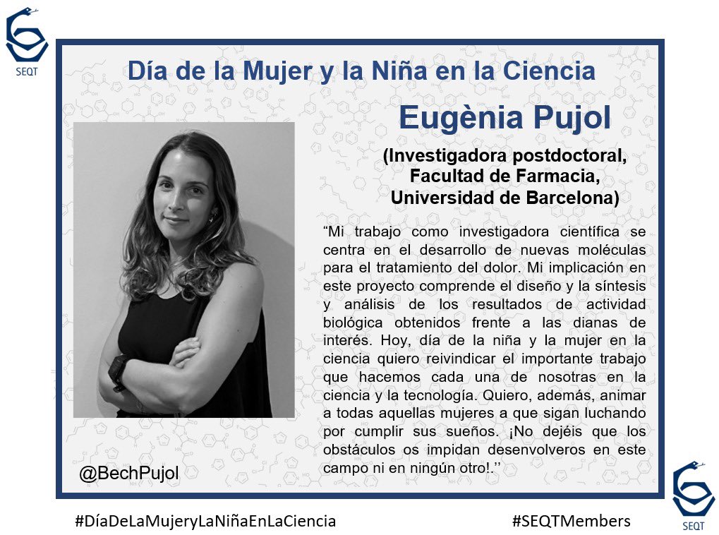SocEspQuimTerap's tweet photo. Eugènia Pujol @BechPujol @Farmacia_UB https://t.co/f9uoaYlAB0