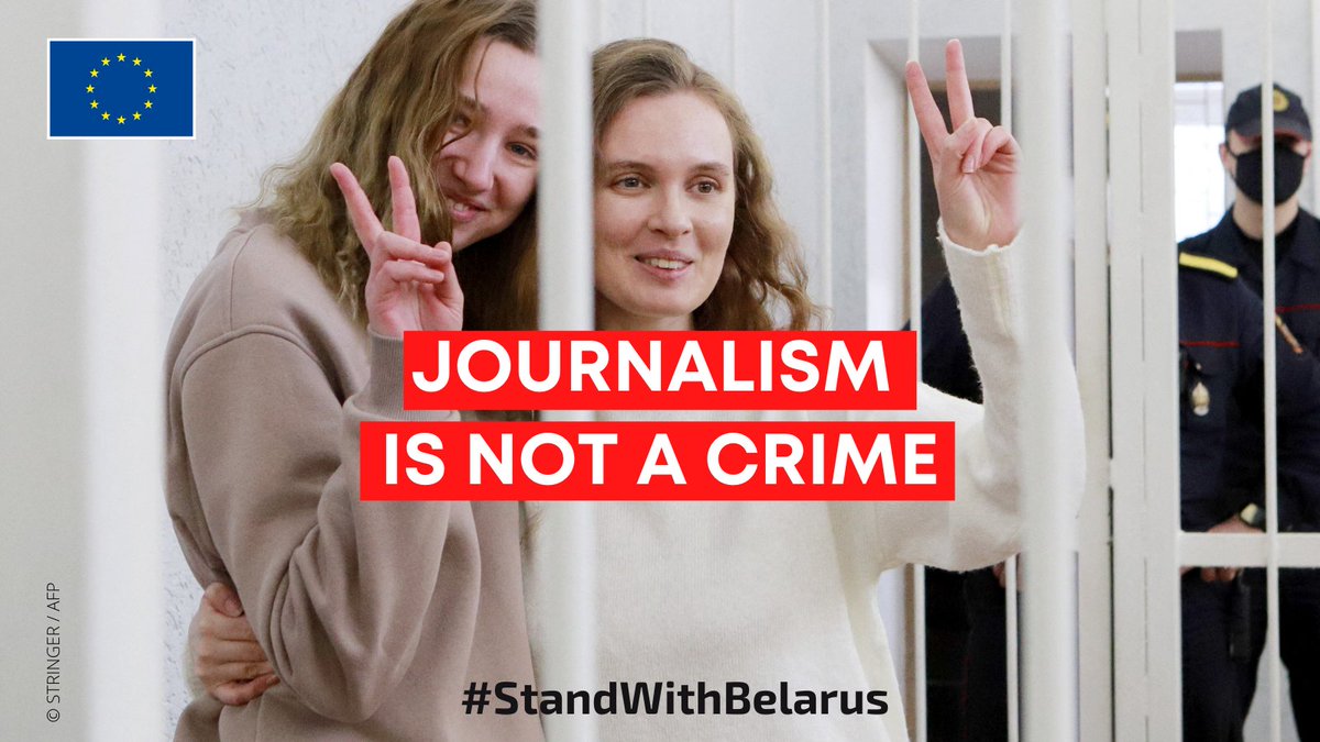 18 months after falsified elections, more than 1040 Belarusians remain behind bars. In spite of all, independent journalists and citizens are holding out. 
The EU will remain a reliable supporter for the people of Belarus. #StandWithBelarus
europa.eu/!N4TNKx