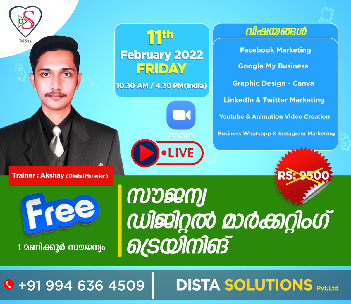 SibiRaj015's tweet photo. Reg Now: https://t.co/oeqG6gDnwX
Free Digital Marketing Master Class for Bussiness Owners https://t.co/sMWV93UFA3