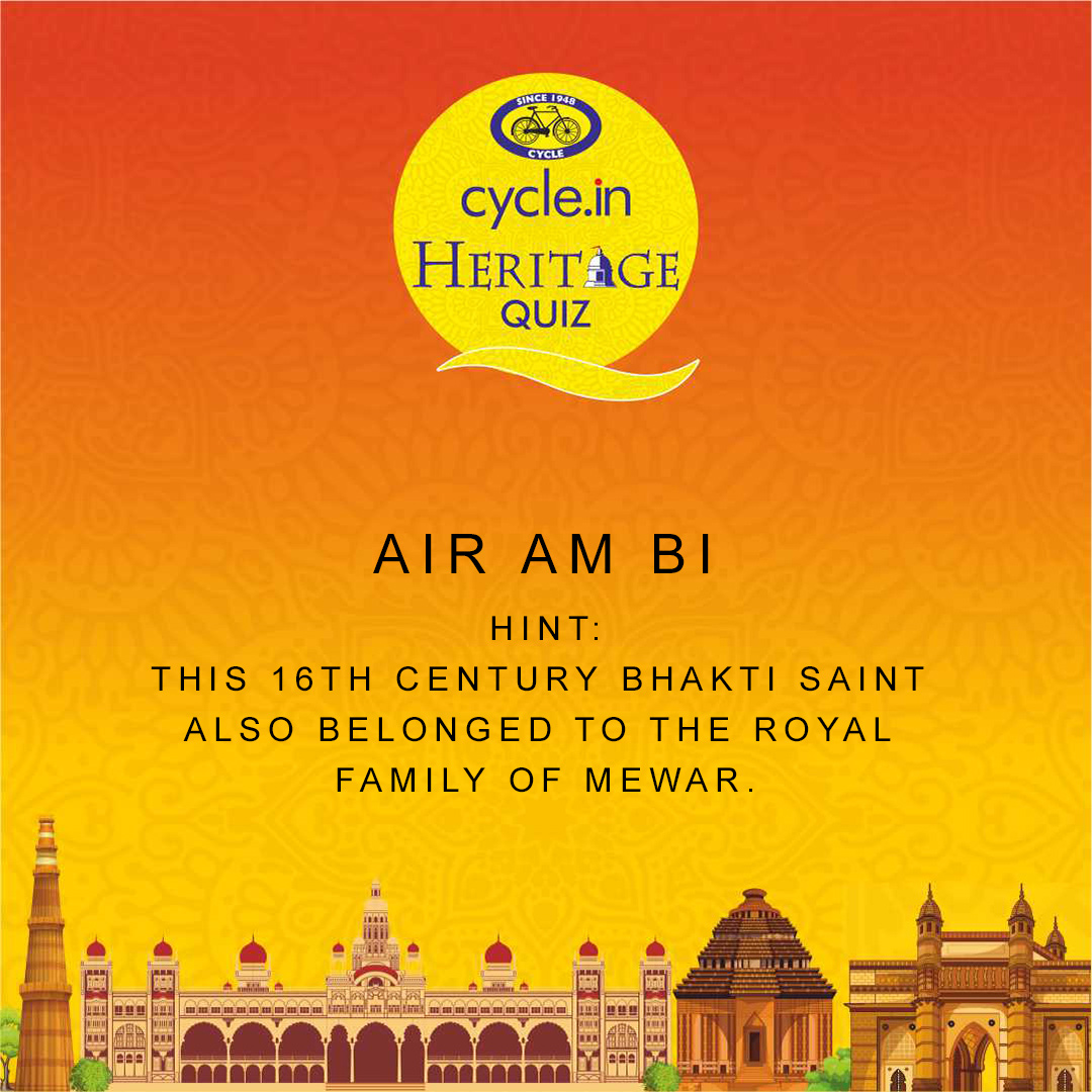 CycleHeritage's tweet photo. How well do you know your country’s #heritage? Take this #Anagram #quiz and find out.
Drop your answers in the comments section.

#CycleHeritageQuiz #CHQ #quiz #CYCLEdotIN https://t.co/5c0qGHZpeR