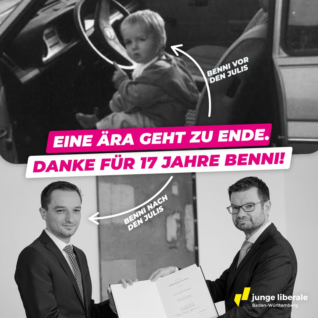 Danke <a href="/bstrasser/">Benjamin Strasser</a> für 17 Jahre! Zu deinem 35. wünschen wir dir alle Gute, viele innovative, politische Ideen und Durchhaltevermögen, wenn es mal hart wird. 
Wir freuen uns auf viele Veranstaltungen in der Zukunft mit dir!💛🚀