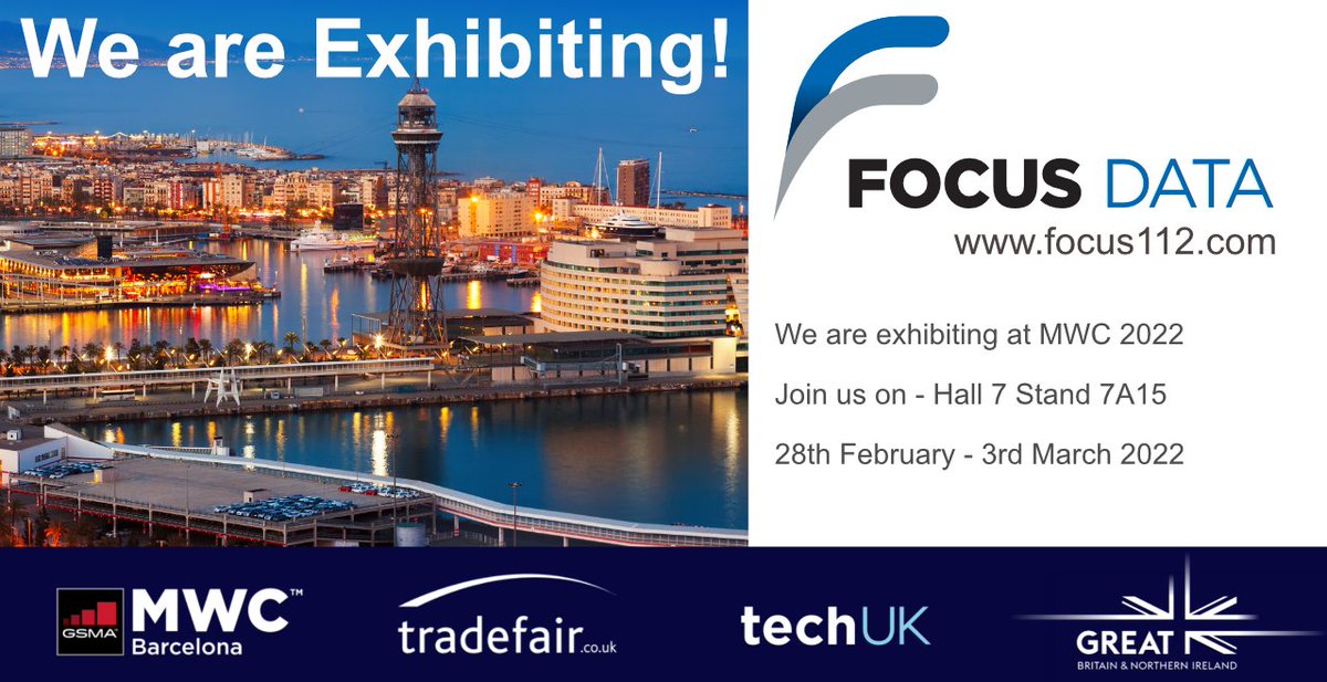 FocusData112's tweet image. We are shortly off to Barcelona for #MWC22 #TFSUK