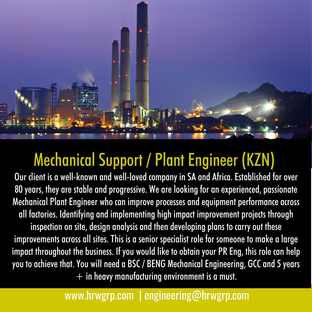 EngineeringHrw's tweet image. We are looking for a Mechanical Support / Plant Engineer!
#engineering #experienced #passionate #factories #mechanical #plant