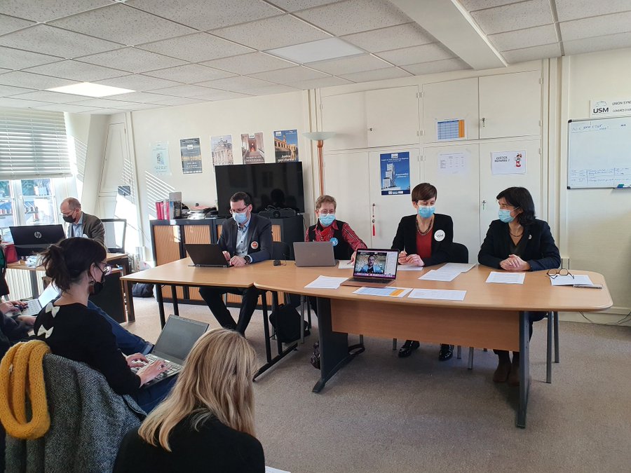 [InfoUSMagistrats] Conférence de presse de ce jour : 4 X moins de procs + 2 X moins de juges + 2 X moins de greffiers en France que dans les pays voisins = Justice dégradée ⏩ souffrance des personnels, insatisfaction des justiciables. "Le Problème de la justice c'est sa misère"