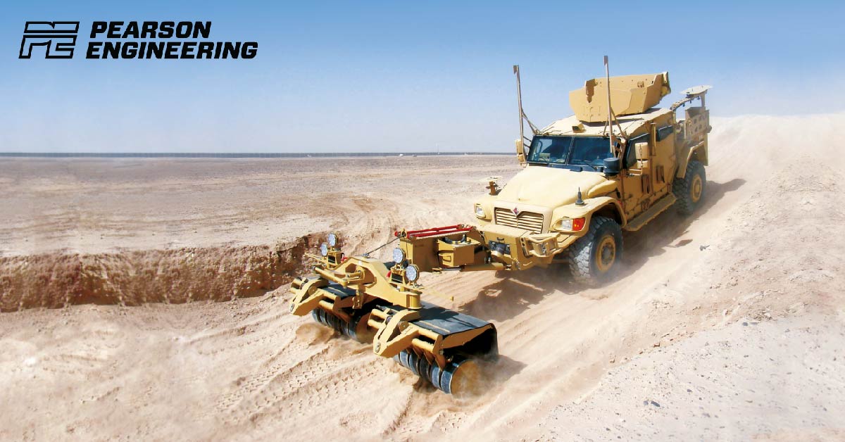 Pearson_Eng_Ltd's tweet photo. Troops deployed on operations in Africa &amp; the Middle East continue to require protection from the threat of IEDs. Deployment of Counter-IED rollers with Armoured Fighting Vehicles &amp; Protected Patrol Vehicles add another layer of protection to those in harm’s way.

#CounterIED https://t.co/8DQFQHpjDo