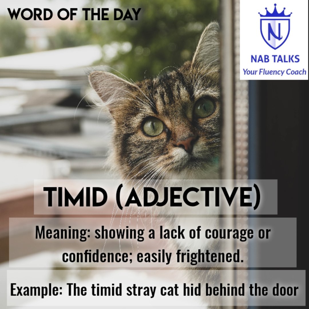 NabTalks's tweet photo. Word of The Day
Please follow @NabTalks for contents on English language learning, fluency, vocabulary and grammar! 
#NabTalks #wordoftheday #vocabularybuilding #vocabulary #learnenglish #speakenglish #ielts #ieltspreparation #spokenenglish #grammartips https://t.co/EZIFK18fYL