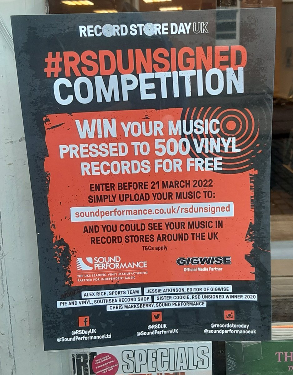 #RSDUNSIGNED not long now, why not give it a go, get pressed in 2022! @soundperformanceuk @RSDUK