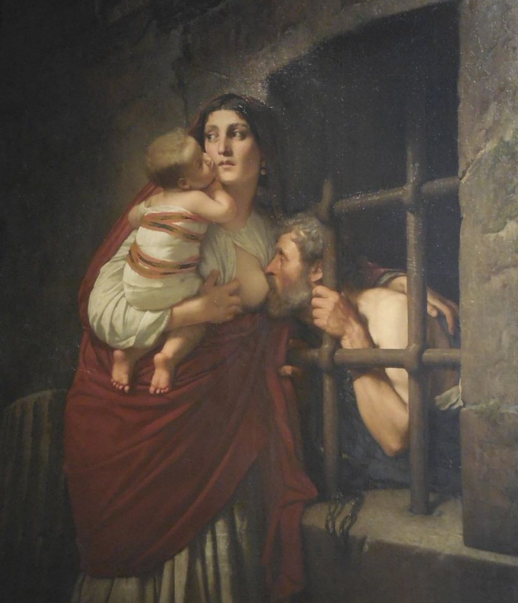 hislawdship's tweet photo. This painting of a young woman breastfeeding an old man in a prison cell was sold for Euros 30 million. The painting may look perverse but the story behind is heart-touching &amp; inspiring.
#olosho https://t.co/iEtqY3CGqs