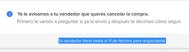 achiaramello's tweet photo. @mercadopago Buenos dias. Adjunto imagen y consulto: que pasa si el vendedor no contesta hasta la fecha indicada? (11/2) Gracias ! https://t.co/9PWNxgZMPr