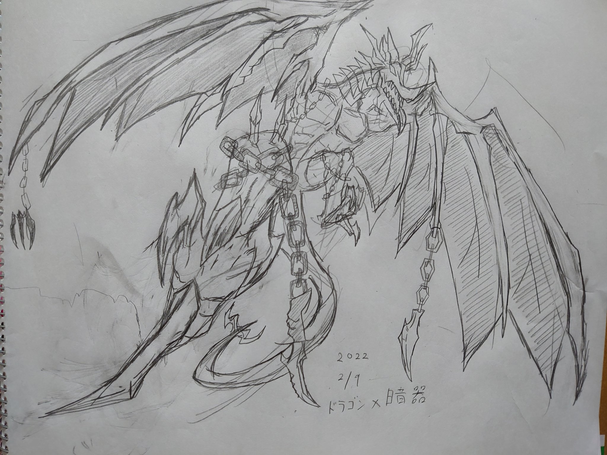 シャケ 1日1ドラゴン ドラゴン 暗器 上空からの急速下降で足の裏のナイフで標的を仕留める事を得意とする イラスト好きな人と繋がりたい 絵描きさんと繋がたい ドラゴン絵 イラスト練習 イラスト ドラゴン クリーチャー オリジナルイラスト