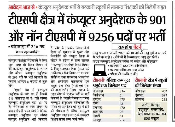 <a href="/RSMSSB1/">RSMSSB</a> TSP एरिया बढ़ाया गया पर पद नहीं राज्य सरकार की नई अधिसूचना के अनुसार TSP का एरिया तो बड़ा पर अभी तक कंप्यूटर भर्ती में पद नहीं बढ़े वर्तमान में यहां एक करोड़ जनसंख्या निवास करती है. #टीएसपी_क्षेत्र_को_हक_दो
<a href="/GaneshGINC/">Ganesh Ghogra</a> <a href="/ashokgehlot51/">Ashok Gehlot</a>