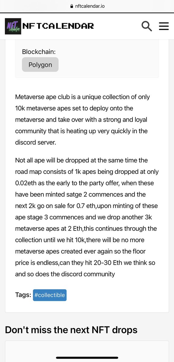 Metaverse ape club tweet media