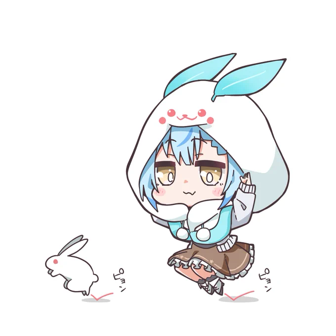 #LamyArt
#らみらいぶ 

ゆきうさぎラミィちゃん!🐇☃ 