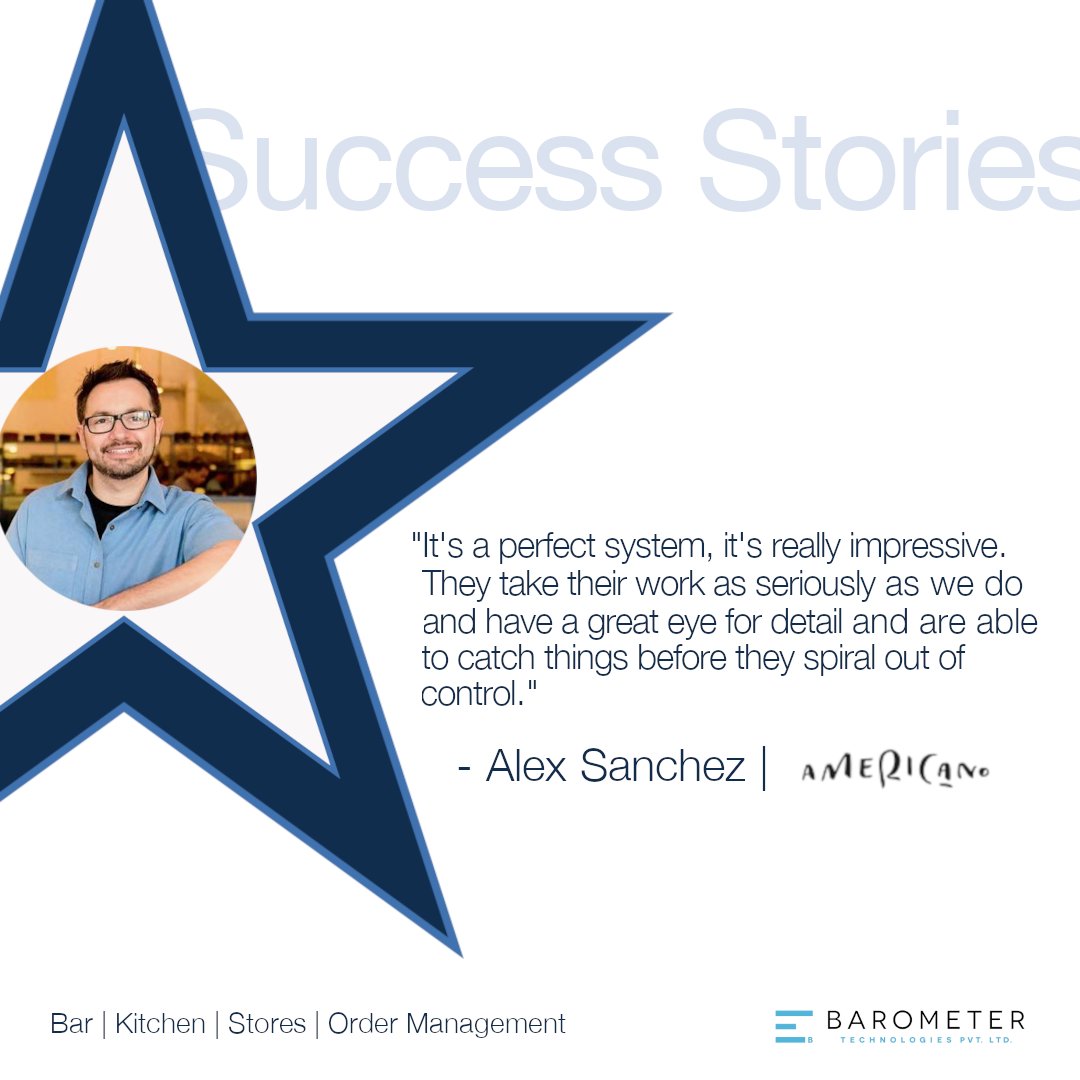 BarometerTech's tweet photo. A review from the owner of @americanobombay , Alex Sanchez on his experience with Barometer. https://t.co/QVVkEPUxU4