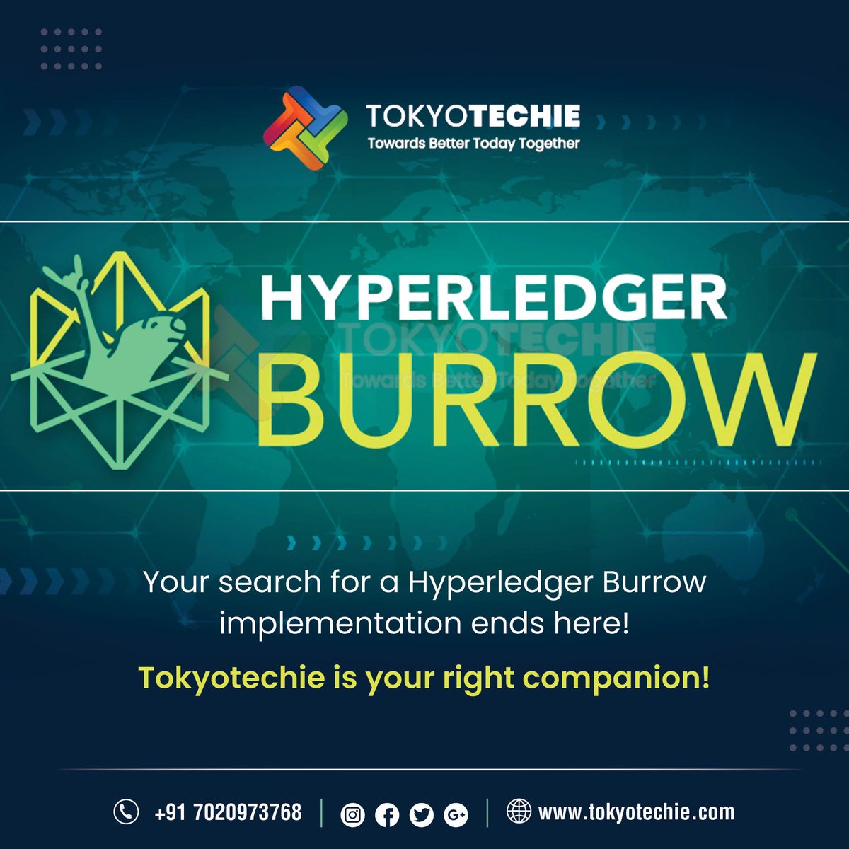 tokyo_techie's tweet photo. If you are the one that is facing difficulties in finding the right company for the implementation of Hyperledger Burrow then get in touch with Tokyotechie. For Details: https://t.co/A4a4AbbX2y
#nft #Cryptocurrency #Bitcoin #hyperledgerfabric #hyperledgerbesu #hyperledgerburrow https://t.co/Zd36dXXpFB