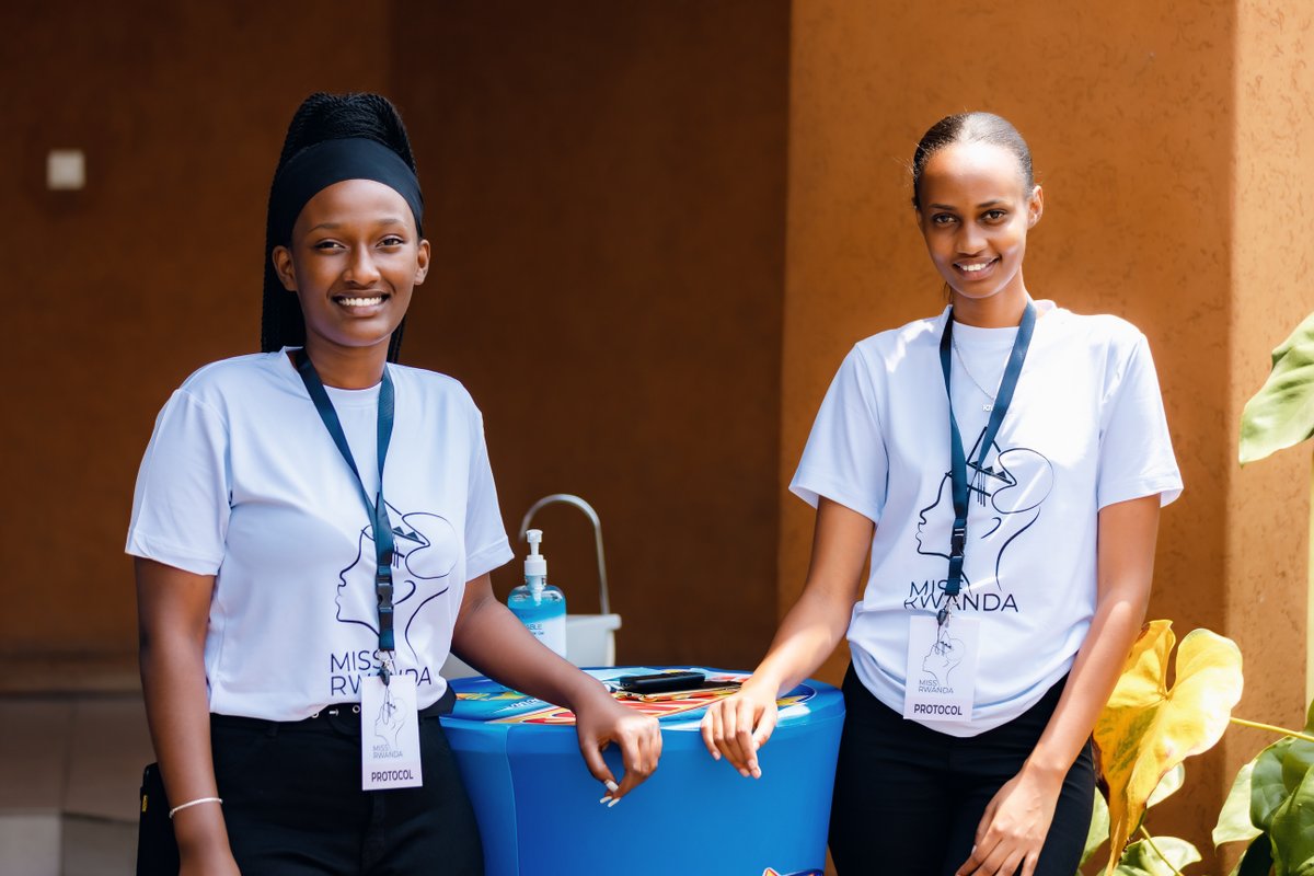 MissRwandaDotRW's tweet photo. A big shout-out to our protocol team who work quietly behind the scenes. We appreciate you #Anick and #Rehema. You are doing an amazing job! https://t.co/0O9xzUBNg1