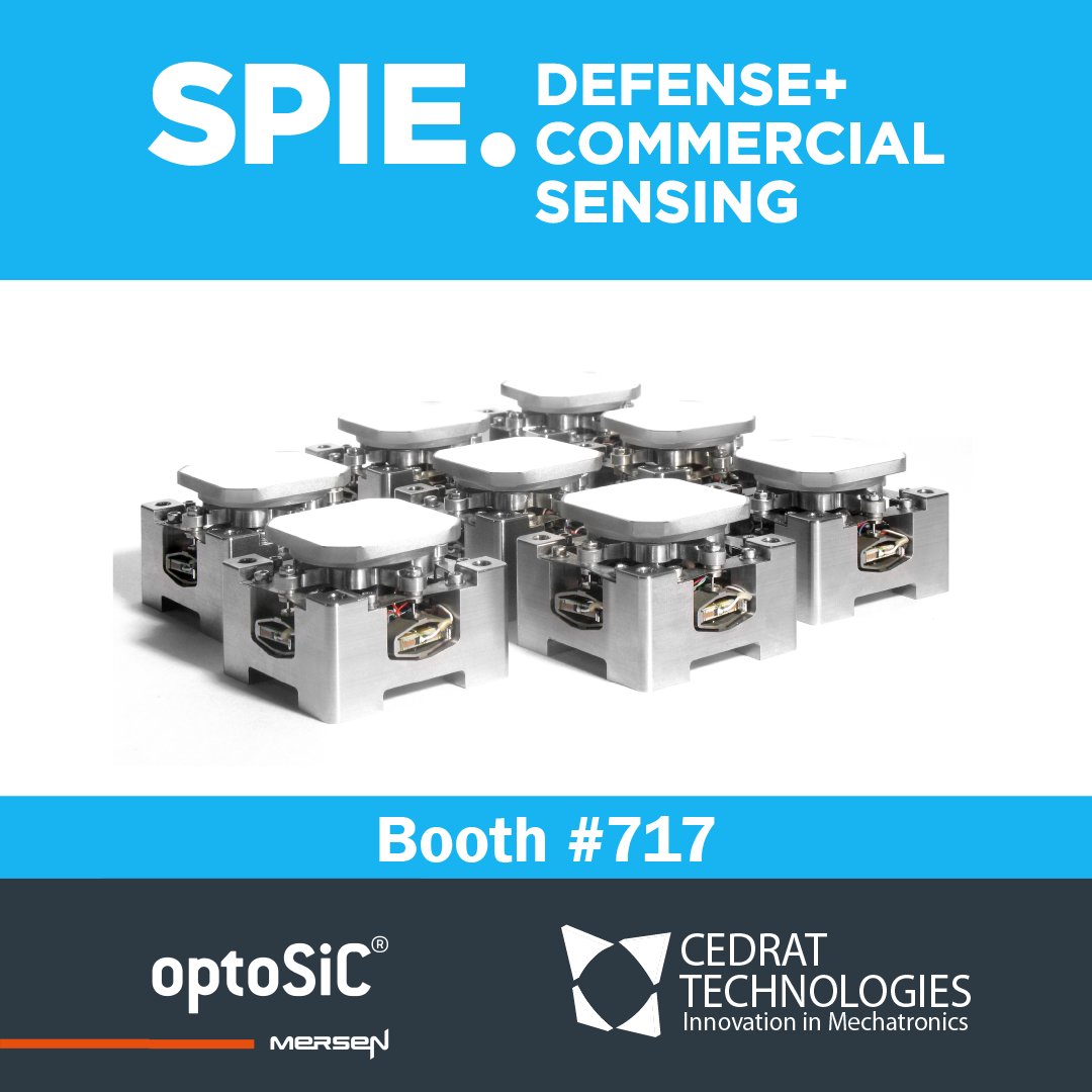 CedraTec's tweet photo. We are excited to participate at this year’s SPIE DCS in Orlando, Florida. Visit us at booth #717 on April 5-7. We would be pleased to have a chat with you about our #mechatronic solutions for #optronics and #photonics applications https://t.co/zSq691NDpu👋 https://t.co/Sl2HHW0GUR