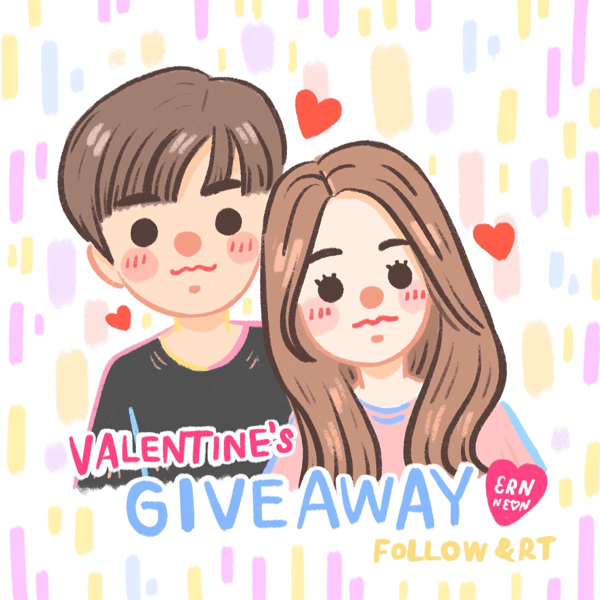 ernneon's tweet photo. 💖 #giveawaybyneon 
🤡แจกฟรี ! รูปวาด 3 รางวัล
👑กติกาง่ายๆ follow &amp; RT
🌈ประกาศ 13/02/65
 #รับออกแบบ #รับวาดรูปการ์ตูน #รับวาดรูป #fanart #รับออกแบบของแจก #โลโก้ #รับวาดแฟนอาร์ต #โปสการ์ด #ของขวัญวันเกิด #แจก #แจกฟรี #แจกฟรีแค่รีฟอล #วาเลนไทน์2022 #วาเลนไทน์ #ของขวัญวันวาเลนไทน์ https://t.co/ulOOdkZDSa