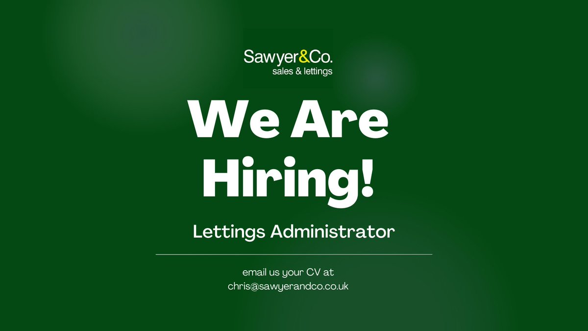 Are you organised? Good with IT? Are you a good
communicator?

For a full list of duty's, salary and hours please do get in touch or check out the full job description on Indeed. We'd love to hear from you!

📞 01273 778844
📧 chris@sawyerandco.co.uk