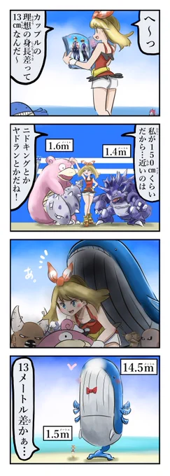 身長差とホエルオー。(再) 