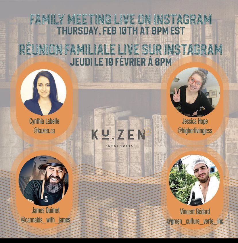 If you use #instagram , find us live tomorrow night! 

<a href="/GrowersJmf/">JMFGrowers</a> <a href="/verte_inc/">Green Culture Verte Inc</a> 

Kuzen.ca 

#CannabisCommunity