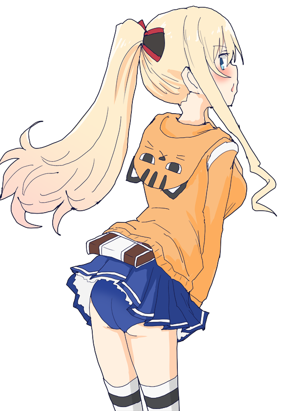 「ポニテミーちゃん!(制服+横須賀女子海洋学校指定水着+メイちゃんパーカー+ココち」|明日葉トモロウ/ダービーガールズ８【C-33】のイラスト