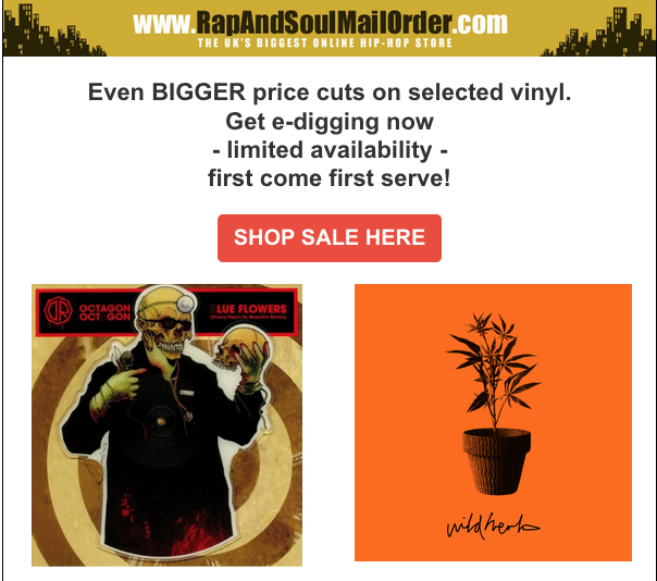 EVEN BIGGER VINYL SALE

Limited Availability.

SHOP SALE HERE:
rapandsoulmailorder.com/sale/sale.html

#Vinyl #LP #Sale #45s #CompactDisc #CheapVinyl