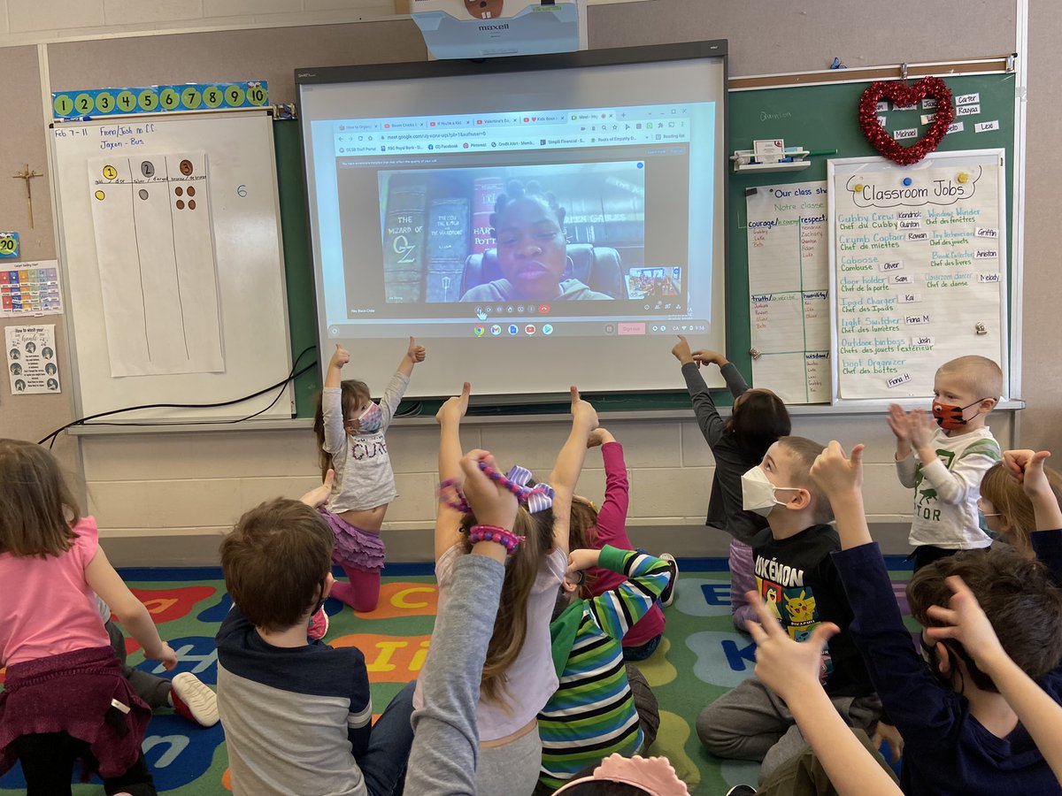 Thank you Joy with @SpkBsa for reading “Hey Black Child”to us this morning. What a great story! We hope we are able to meet you and have you read to us in person some time in the spring! <a href="/AssisiOCSB/">St. Francis of Assisi School</a> #BlackHistoryMonth