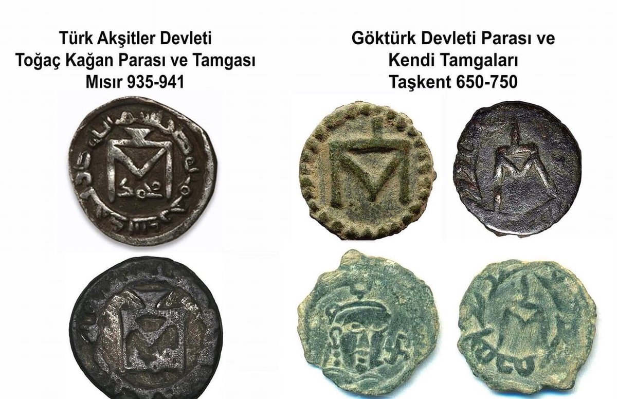 Akşitler (Mısır) ve Göktürk (Taşkent) parası...