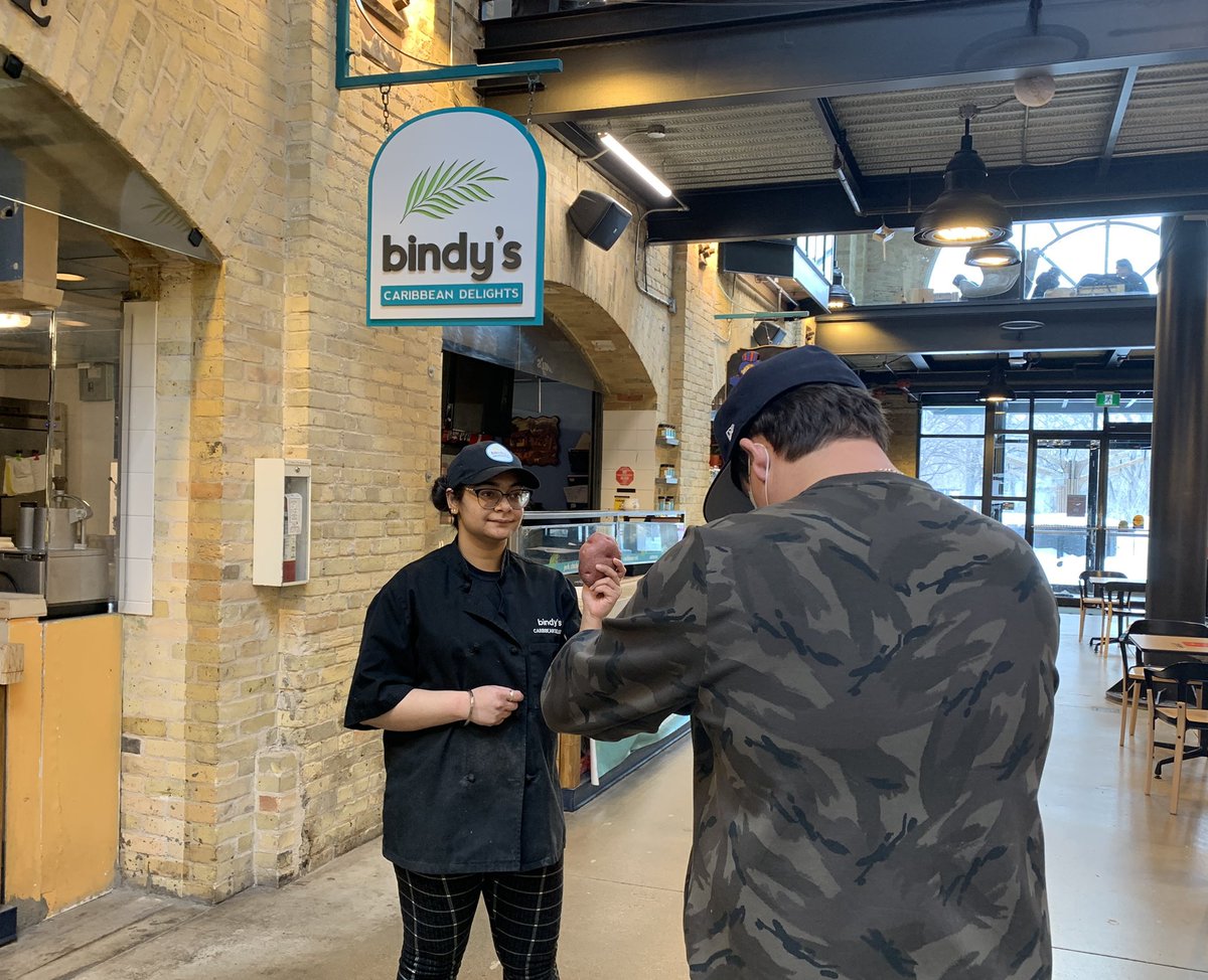 Thanks to the great folks <a href="/BindysCaribbean/">Bindys @ The Forks</a> for their help with our #peakpotatoweek video. #behindthescenes #potatoes