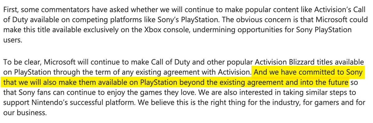 RT @ZhugeEX: New Microsoft statement on app stores and Call of Duty on PlayStation

https://t.co/VBbmscIJ6i https://t.co/tXwWto0HNg