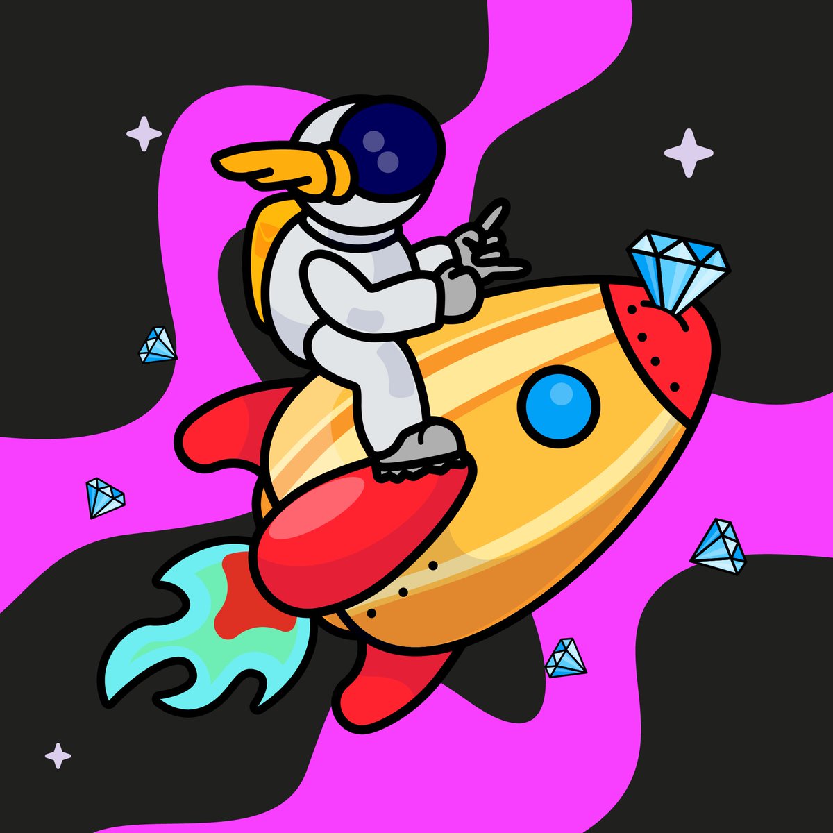 Rocket2moonNFT's tweet photo. Hello world! 🚀 we are happy to announce that from today our first 4,000 space travelers will be available at @opensea . These are the first 4,000 of a collection of 10,000 #nft 

That's one small step for man, one giant leap for mankind

will you join us? https://t.co/SgvzFVIYI4