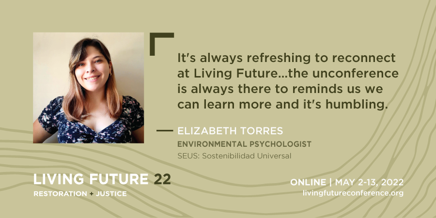 Living_Future's tweet photo. #LivingFuture2022 offers ten days of inspiration in the transformative work of the global #RegenerativeBuilding community. Join us online May 2 - 13, 2022! https://t.co/jsOLKqNyze
#ClimateJustice #EcologicalRestoration #GreenBuildings #LivingFuture #LivingBuildings https://t.co/MFeNI0FjQK