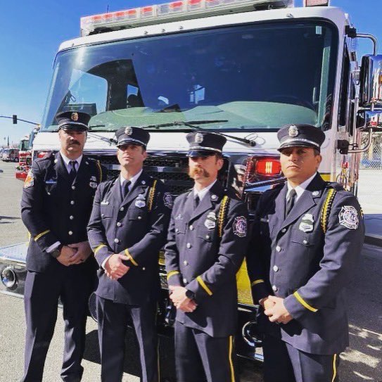 VCFD's tweet photo. #FireFamily : no matter the shape of our badge, the color of our fire engines, or the design of our patches, we are ONE family.  VCFD stands beside our brothers and sisters from Stockton Fire Department as we mourn the loss of Fire Captain Max Fortuna. #VCFD https://t.co/26i6hTfz2l