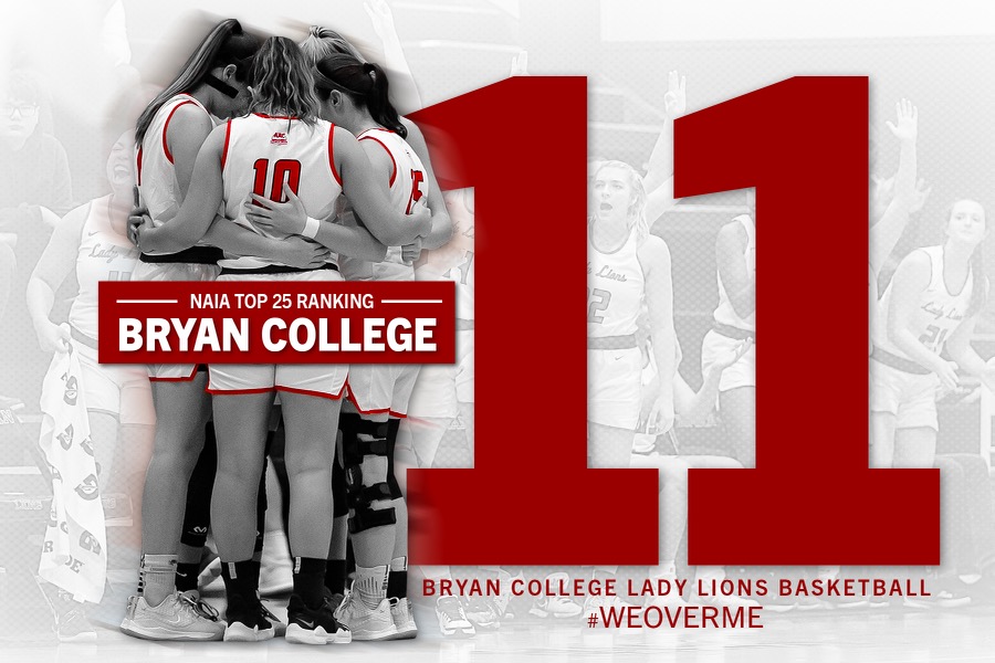 BryanAthletics's tweet photo. KEEP ON RISING 📈⬆️

@Bryan_WBB jumps up three more spots to No. 11 in the latest NAIA Top 25 Poll! 🦁🏀

📰👉 https://t.co/jeSSwDVlBQ 📲

#Contend https://t.co/uzdNYmMJsq