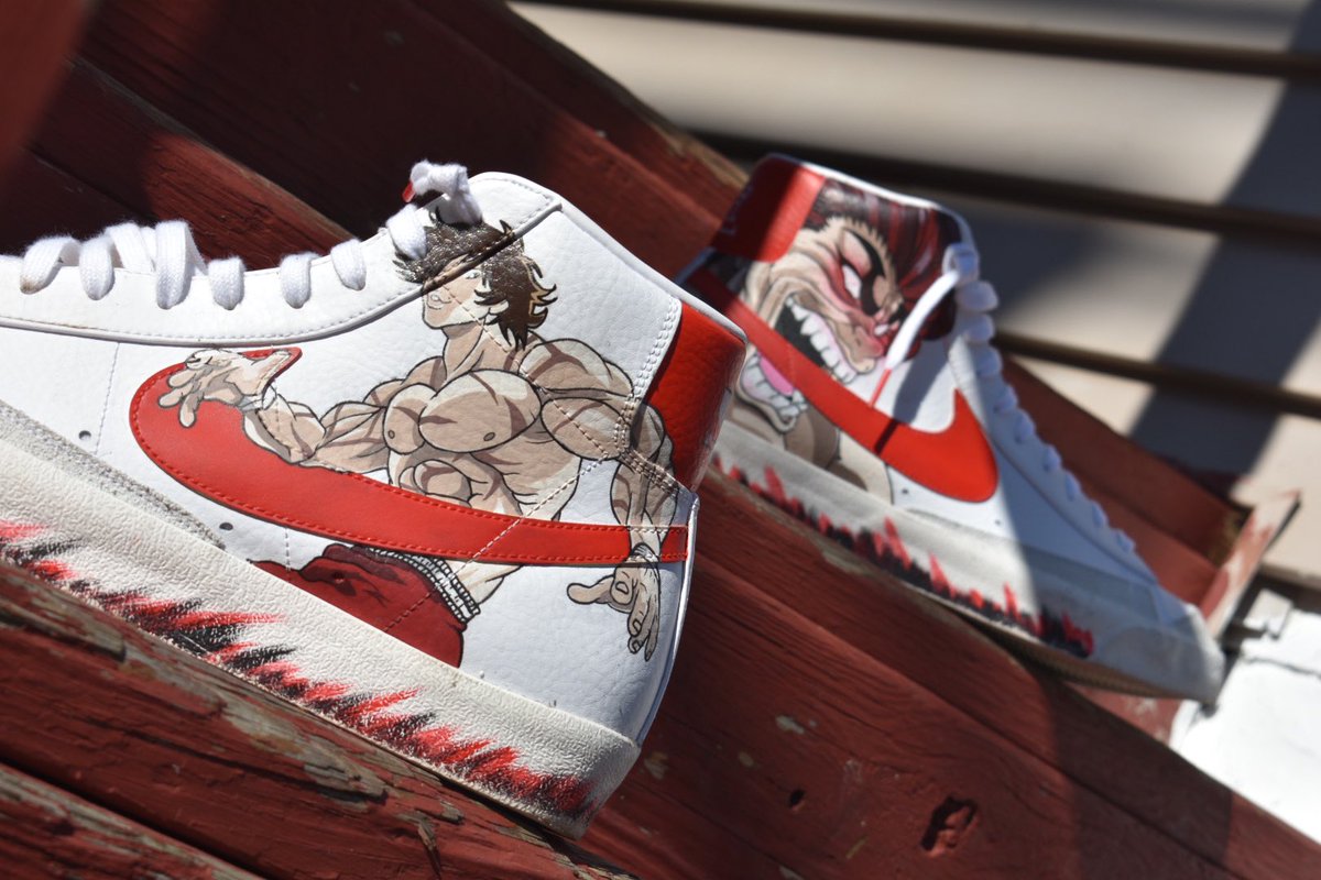 KyngRed_Kustomz's tweet photo. Fully completed BAKI custom Blazers.. @AngelusBrand #art #ArtistOnTwitter #artist #sneakers #customsneakers https://t.co/QqjDsbwpPp