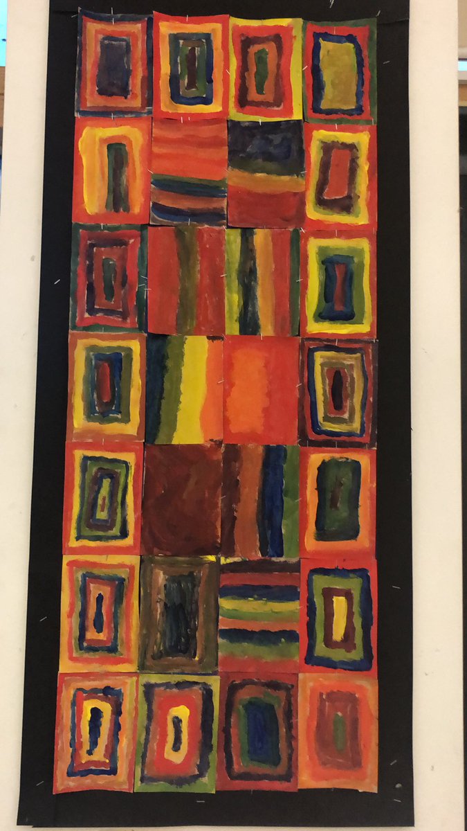 ClassEngland's tweet photo. England Class have been very busy creating Kandinsky inspired art this week. https://t.co/2XNJ3qgRMD