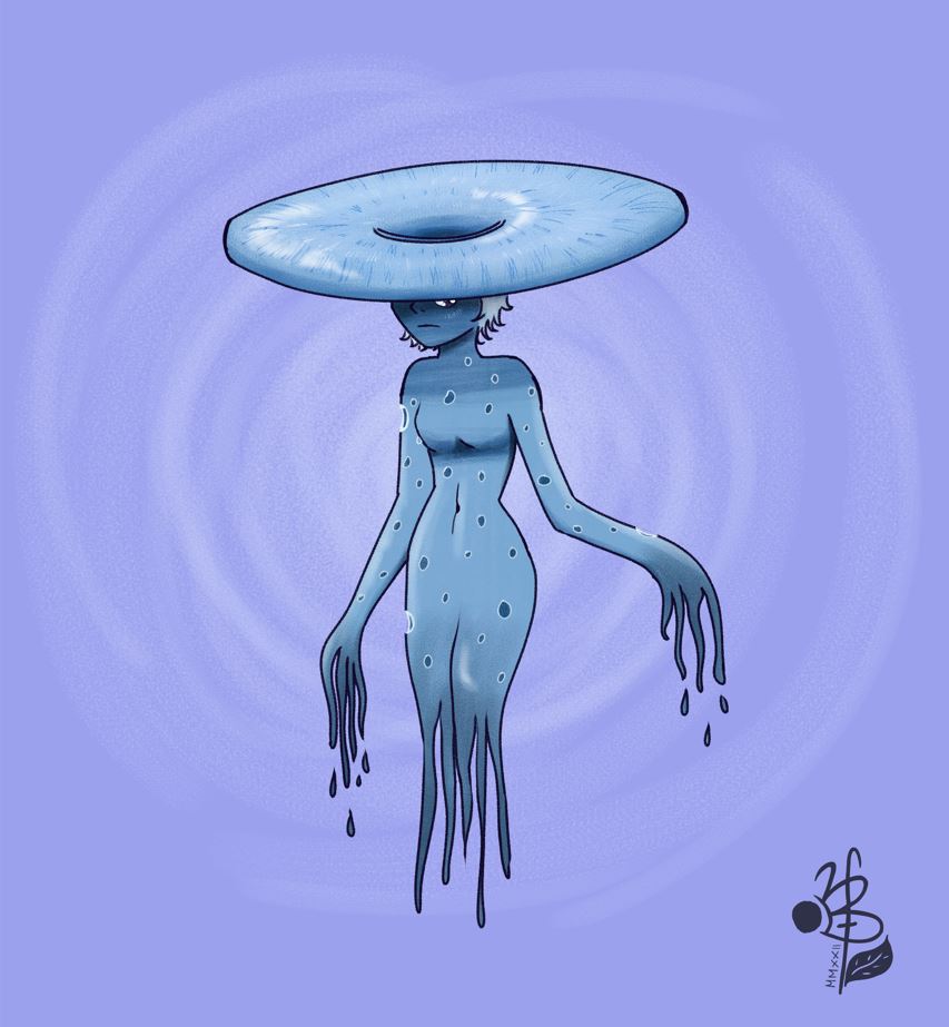 flausheeep's tweet photo. My entry for the second week of @feefal s #funguary challange. The Blue Milk Cap https://t.co/Rd5SQtLVVg