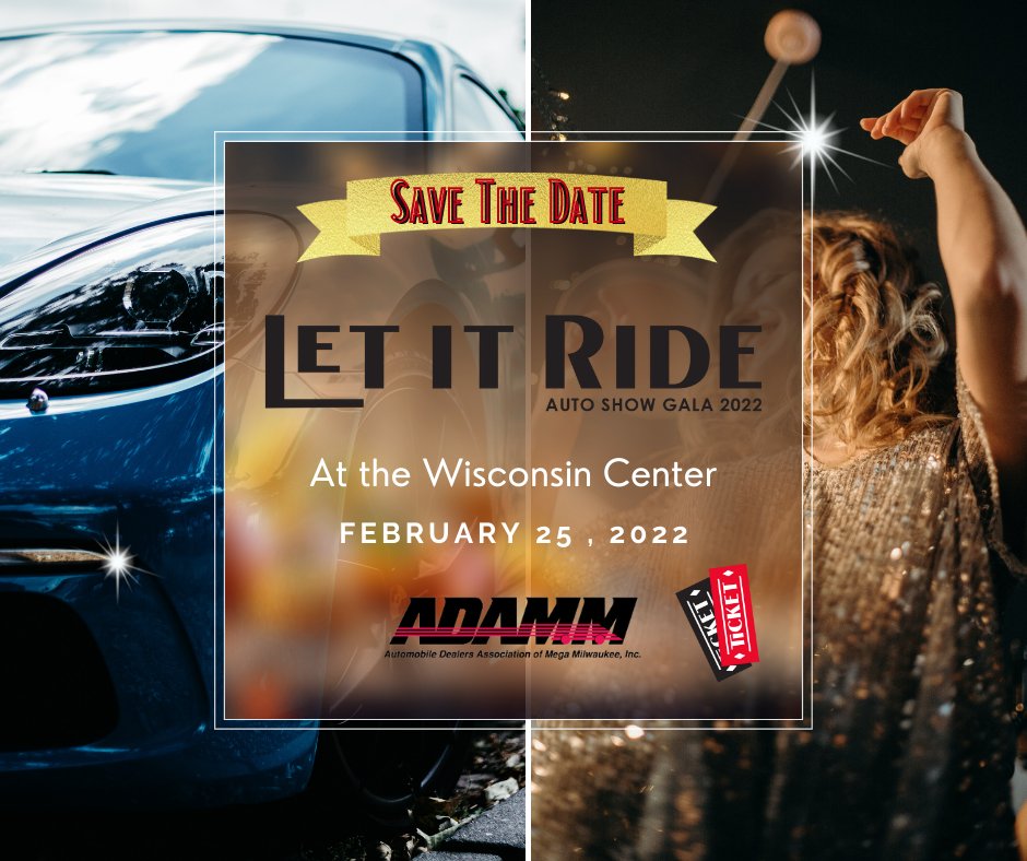MilAutoShow's tweet photo. The  2022 Auto Show Gala "Let It Ride" is coming up and you don't want to miss it! 

Save the date 👉 https://t.co/miWGA1VtEh

Friday, February 25th , 2022 at the Wisconsin Center

Buy your tickets before they sell out🥂
https://t.co/9BZnMueeJF

https://t.co/kyzZQlmpEB

 #gala https://t.co/BUdjkNEqfJ