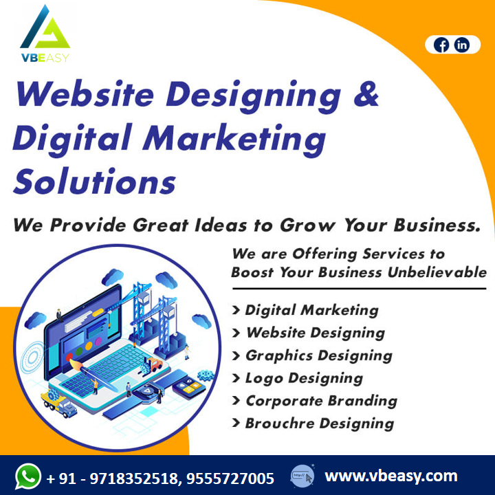 vbeasyit's tweet photo. Boost Your Business with Effective Website Designing and Digital Marketing Strategy with VB Easy.
Want to know how we can do this, you can easily contact us 
For more information visit us on https://t.co/fT5hL8pdIr
#dlgitalmarketing #seo  #softwaredevlopment  #advertising #PPC https://t.co/Rx405k9nWr