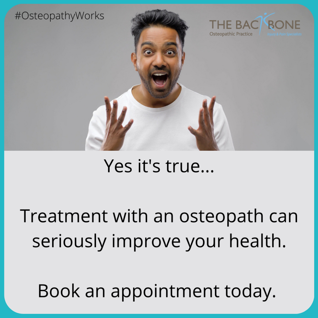 WOW!
Contact us for an Appointment

#TheBackboneOsteopathy #osteopathicmedicine #thebackboneosteopaths #painrelief #osteopath #osteopathy #treatment #selfcare #northlondon #backpain #exercise #stretch #takecareofyou #sciatica #healthyliving #goodhealth #lifestyle #osteopathyworks