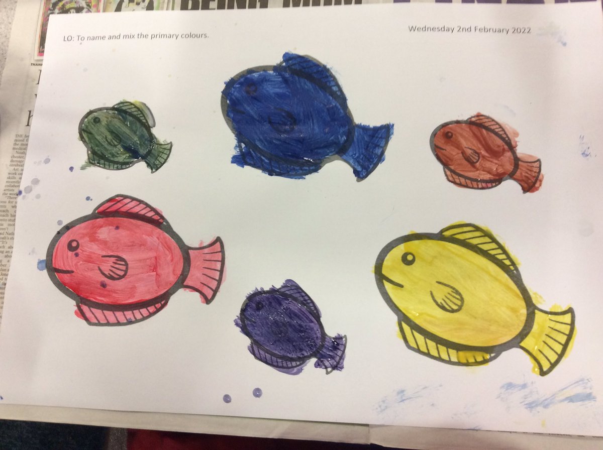 gfprimarycov's tweet photo. Class 1B had a huge amount of fun mixing and painting with primary colours. Well done. #GFY1 #GFART https://t.co/dmOYHUZAuJ