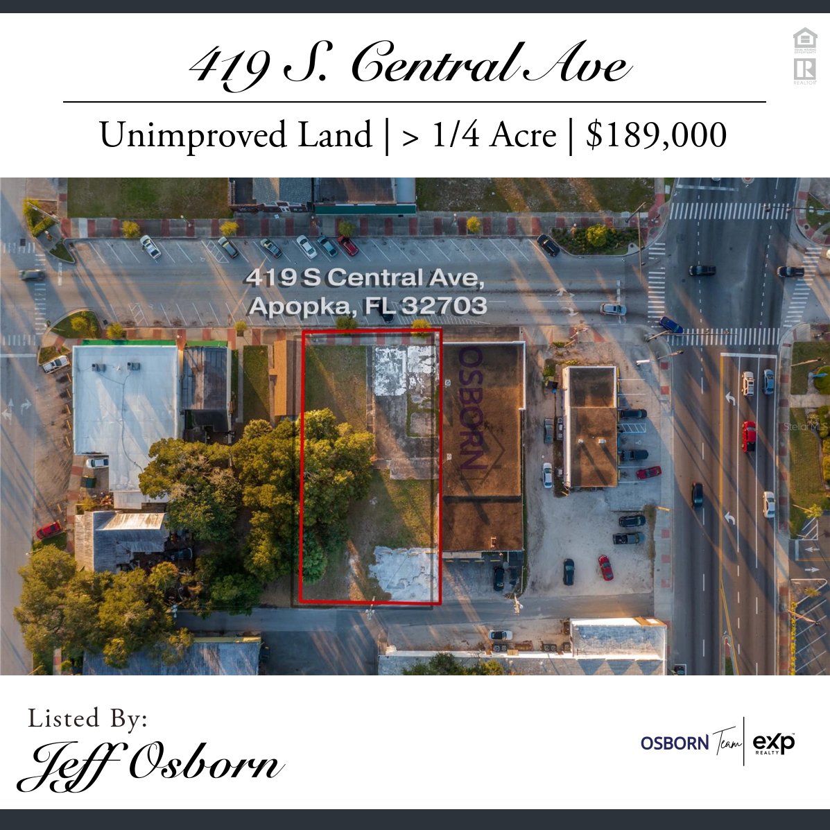 OsbornHomes's tweet photo. Looking for a commercial lot? Here's your chance to snag up the perfect lot in the ❤️ of Downtown Apopka! 

Located in area of explosive residential and commercial growth off of 441 in Apopka. 

Schedule a showing today!
📲 407.221.7134 (Call/text) https://t.co/GcqqzIeIf1
