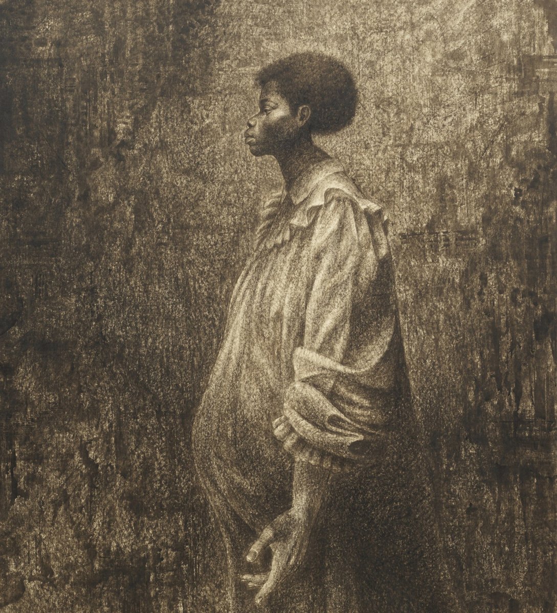 BlackHistoryUS's tweet photo. Charles White. Artist. Activist. Educator. Born in 1918. He used art to create social change. His work inspired generations of artists who saw his powerful representations of Black people as an invitation to do the same. Each one teach one. #BHM #art https://t.co/CimsiEpVEO