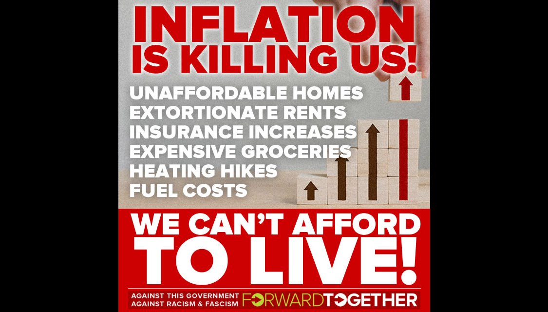 forward_ireland's tweet photo. Ireland's #costofliving is spiralling out of control - from rip-off #rents to the weekly shop emptying our pockets, #inflation is rampant. And guess what, a few crumbs thrown to us by the government isn't really going to help! https://t.co/lTi7iWmy5o