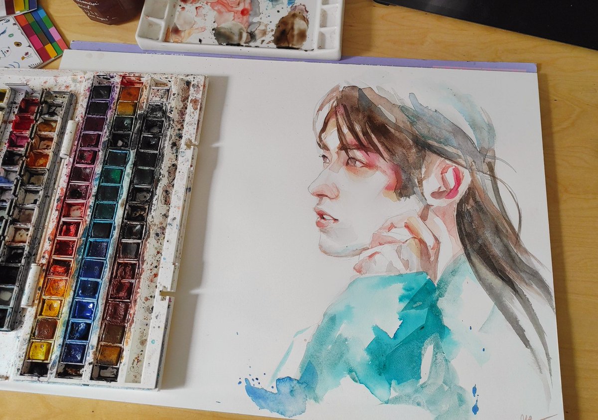 WisesnailArt's tweet image. I've finally had some time for watercolouring again, and as you can see I'm still in a Wind Master mood... I hope you like it 💙

#ShiQingxuan #ChangHuasen #WindMaster #EternalFaith #TGCF #portrait #TianGuanCiFu #HeavenOfficialsBlessing #Wisesnail