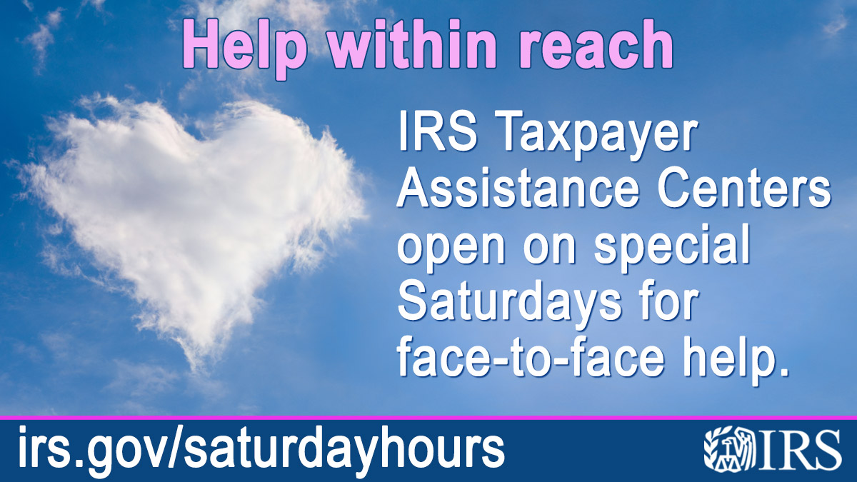 janiceactually's tweet photo. #IRS Taxpayer Assistance Center (Phoenix, AZ) will provide taxpayers with in-person Saturday help on 2/12 from 9 a.m. to 4 p.m. See: https://t.co/A7jsFGLQHK https://t.co/dqRhy4Ir9C