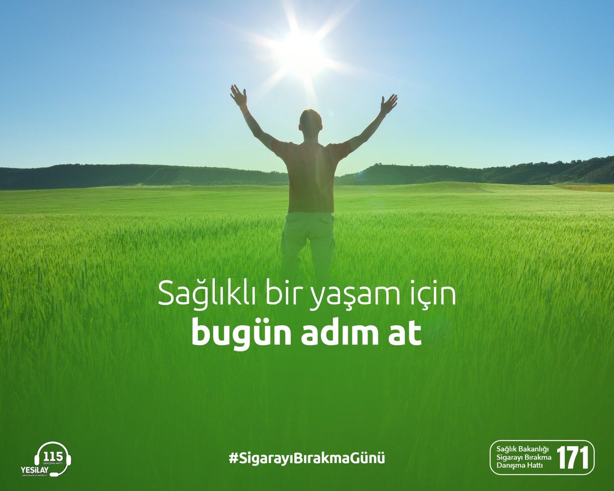 Sağlıklı ve mutlu yarınlar için bugün bir karar ver.
9 Şubat #SigarayıBırakmaGünü‘nde tüm kötü alışkanlıklardan uzak, sağlıklı bir yaşam dilerim