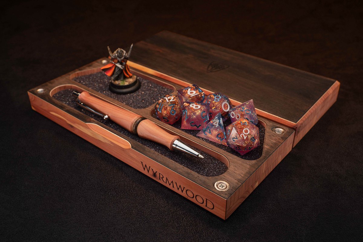 🔥 Big Giveaway 🔥

We're giving away a complete Bard-inspired adventuring set. 🎶

This includes Master Vault, Rolling Tray, AND Mechanical Pencil - all crafted from Aromatic Cedar and Macassar Ebony. 🥳
 
(Rules posted below 👇)
#wyrmwoodwednesday #dnd #dice #ttrpg